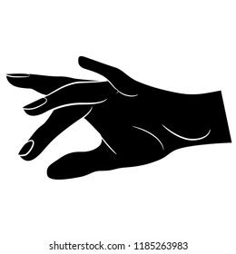 Hand Holding Something Silhouette Gesture Vector Stock Vector (Royalty Free) 2270594519 ...