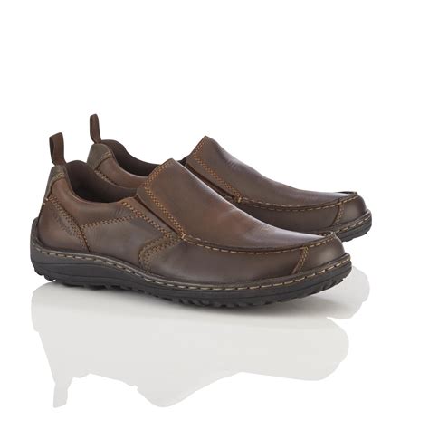 Hush Puppies Mens Belfast Brown Casual Slip On Shoe Extra Wide Width Available