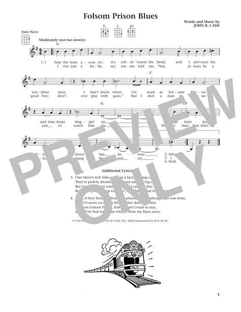 Johnny Cash Folsom Prison Blues From The Daily Ukulele Arr Liz And