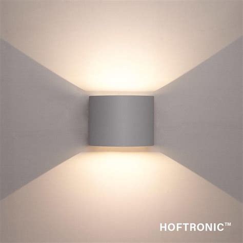 Hoftronic Denver Led Wandlamp Grijs Up And Down Light Lichts