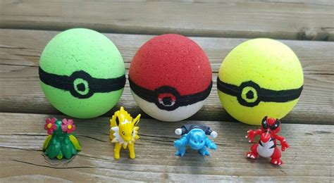 Kids Pokemon Surprise Toy Bath Bomb Pokeball Bath Bomb Etsy