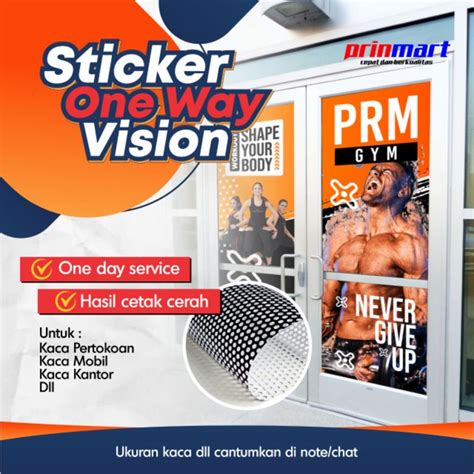 Jual Cetak Sticker Oneway Custome Sticker One Way Vision Sticker Kaca