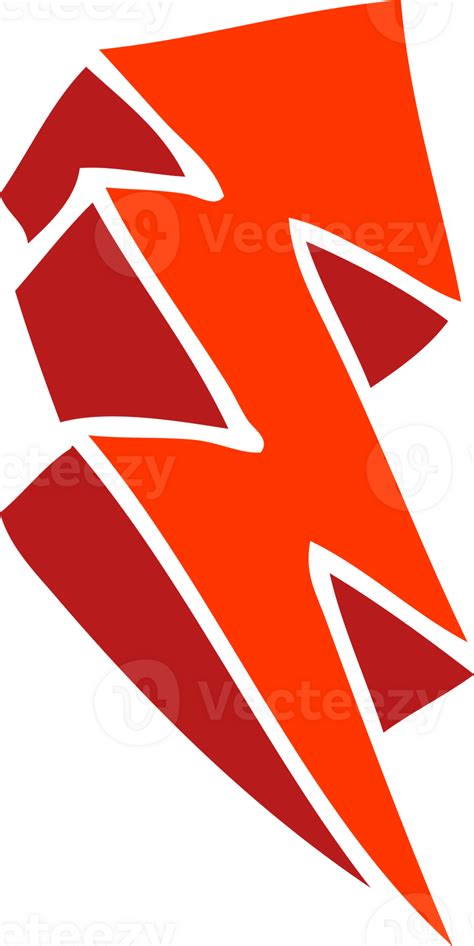 Cartoon Doodle Lightning Bolt Symbol 44289169 Png