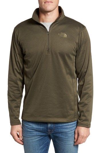 The North Face Tech Glacier Quarter Zip Pullover In New Taupe Green