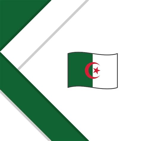 Premium Vector Algeria Flag Abstract Background Design Template