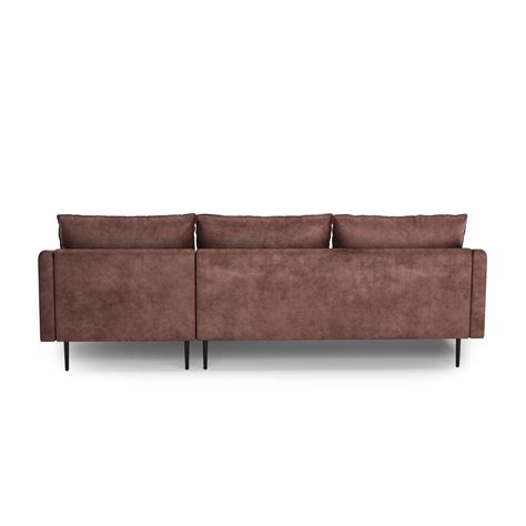 Canapé d angle cuir LIV droit marron Gonser ch Magasin en ligne