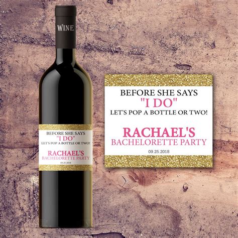 Personalized Bachelorette Party Favors Wine Bottle Labels Etsy Personalized Bachelorette