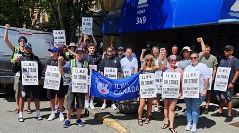 Canadian Port Dockworkers Strike Enters Third Day Ships Ports