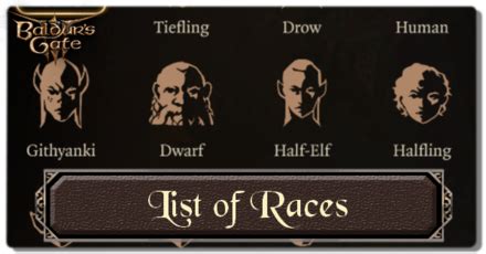 All The Best Races And Their Best Classes Baldur S Gate Bg Game