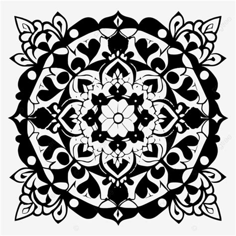 Discover The Beauty Of Floral Mandala Pattern Vector Black And White