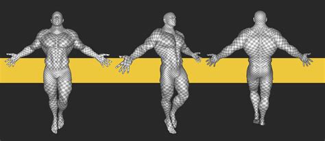 3d Model Realistic Male Bodybuilder 3d Hq Vr Ar Low Poly Cgtrader