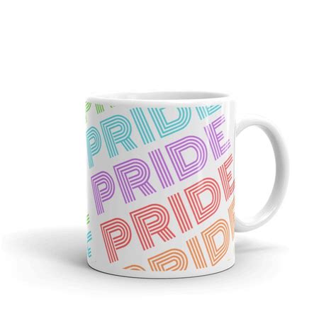 Rainbow Pride Coffee Mug Gay Pride Coffee Mug Lgbt Mug Gay Etsy