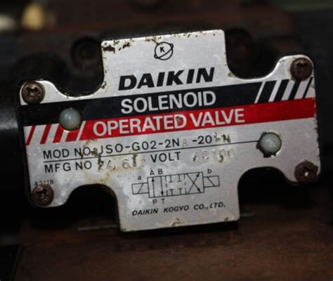 Daikin Industries HYDRAULIC SOLENOID OPERATED Valves JSO G02 2NA 20 N