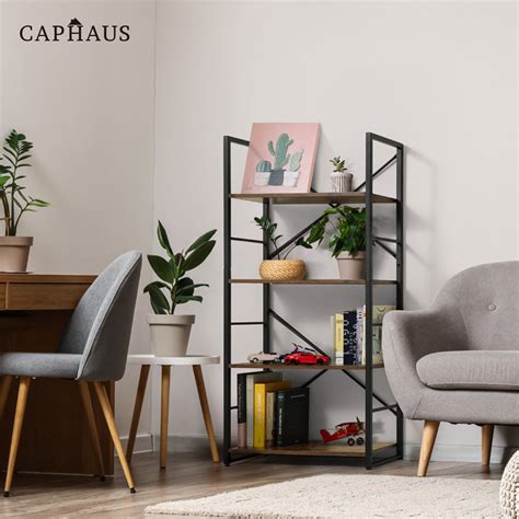 Caphaus Tier Free Standing Shelf Inch Width Bookshelf Bookcase