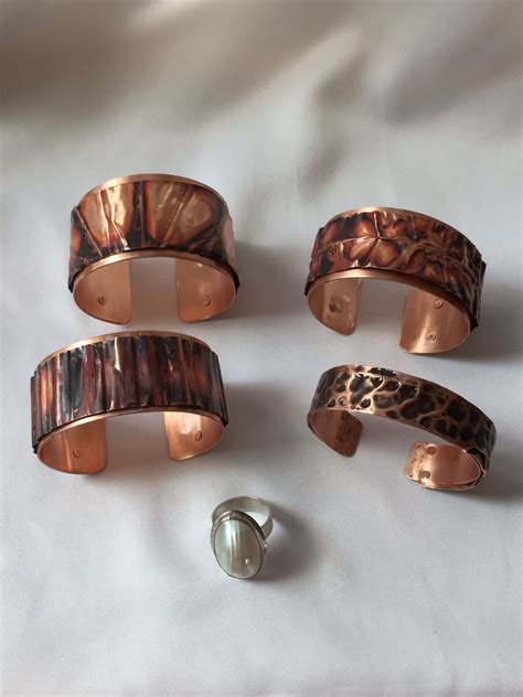 Copper Fold Formed Cuffs Handmade Jewelry Diy