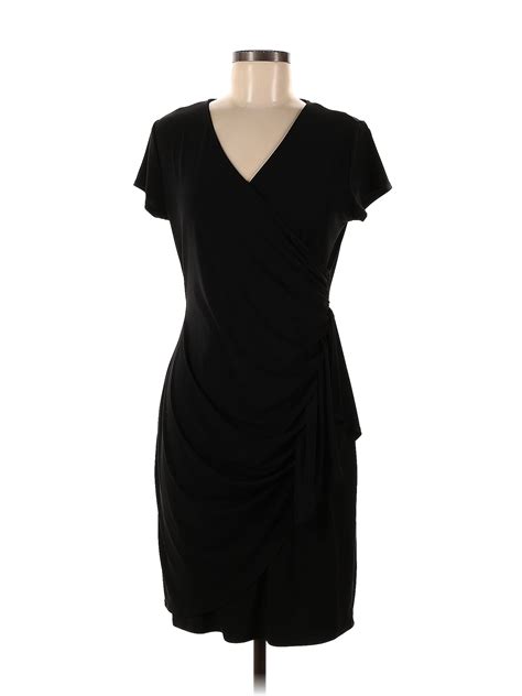 New York And Company Solid Black Casual Dress Size M 65 Off Thredup