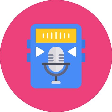 Premium Vector Voice Recorder Flat Illustration