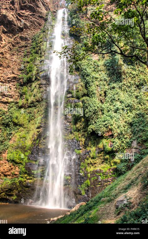 The beautiful Wli waterfall in the Volta Region in Ghana Stock Photo ...