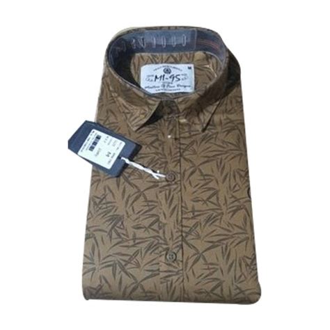 Mens Collar Neck Printed Cotton Shirt Size M Xl At Rs 425 Piece In