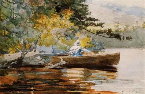 A Good One Winslow Homer watercolor Painting in Oil for Sale