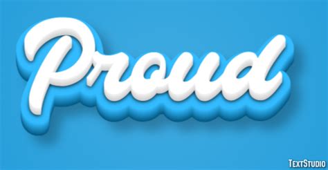 Proud Text Effect And Logo Design Word