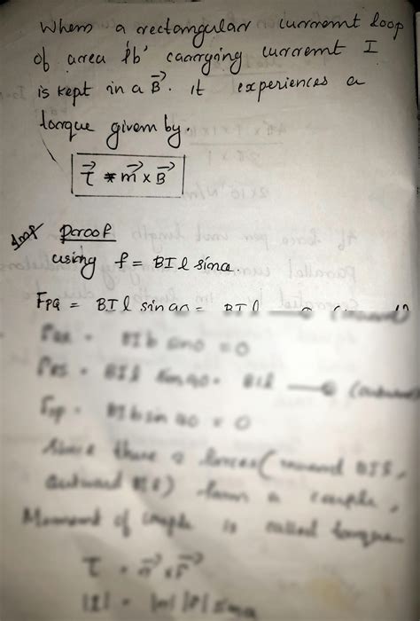 Solution Torque Experienced By Current Loop In A Uniform Studypool