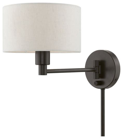 1 Light Swing Arm Wall Sconce In Refinedmodern Style 9 75 Inches Tall And 9 Transitional