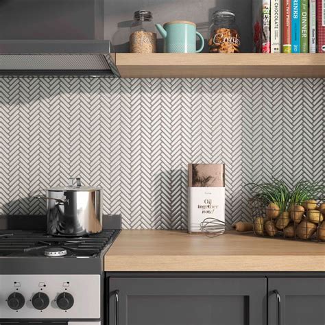 Mini Herringbone Porcelain Mosaic Tiledaily Kitchen Tiles Kitchen