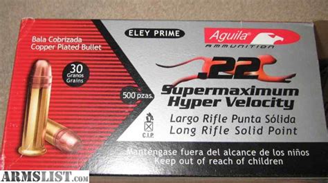 Armslist For Saletrade 22 22lr 22 Long Rifle Aguila Super Maximum Ammunition 22 Long