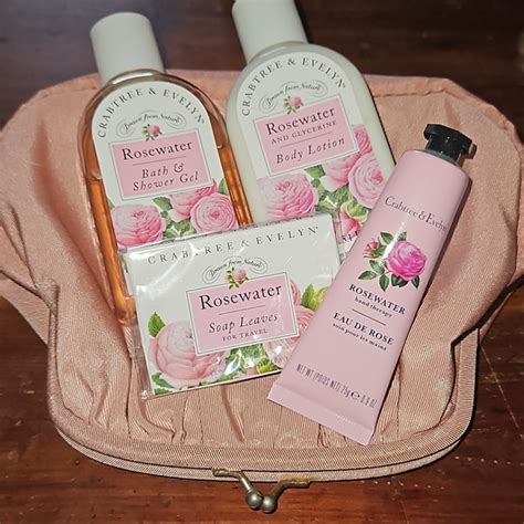 Crabtree And Evelyn Bath And Body Crabtree Evelyn Rosewater Travel Bag Bath Shower Gel Body