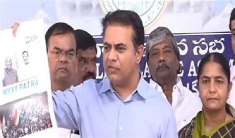 KTR Criticises Congress For Defections And Protocol Violations