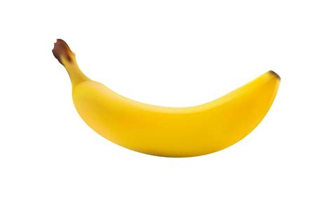 Banana In Realistic Style D Banana Isolated On White Background For