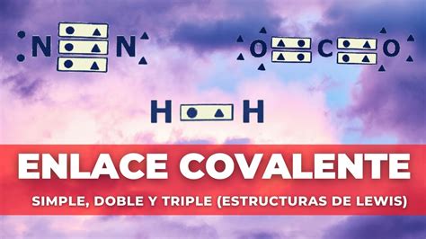 Enlace Covalente Simple Doble Y Triple Estructuras De Lewis Youtube