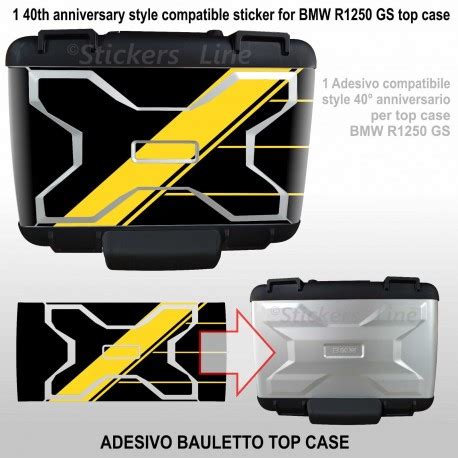 Adesivo Top Case Bauletto Bmw R Gs R Gs K Th Anniversario