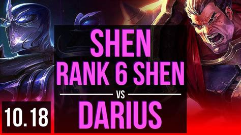 SHEN Vs DARIUS TOP Rank 6 Shen 1 1M Mastery Points 900 Games