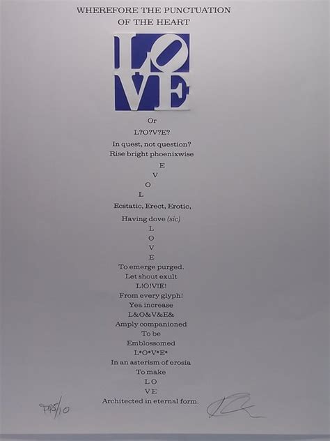 Robert Indiana The Book Of Love Poem Wherefore The Catawiki