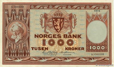 1000 Kroner Norway 1974 P35e 4570515 Banknotes