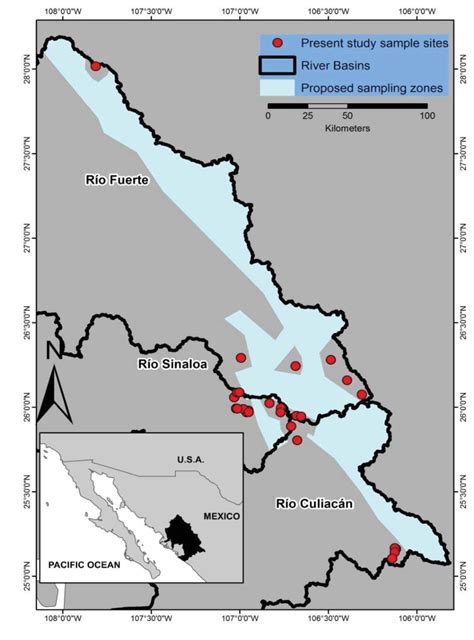 Proposed Sampling Zones For Future O Chrysogaster Studies Defined By