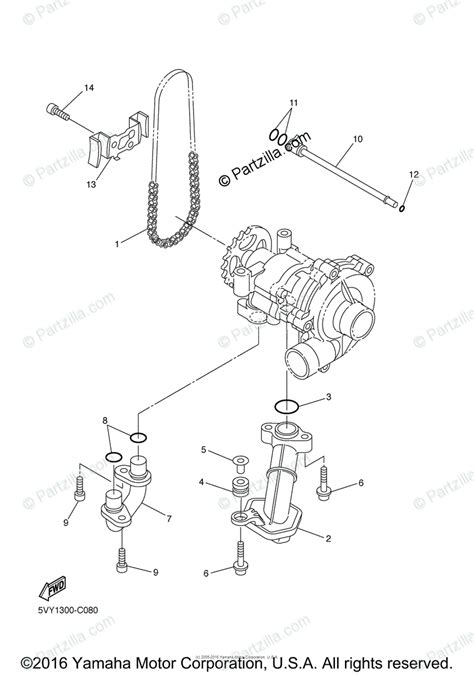 Yamaha Motorcycle Oem Parts Diagram For Oil Pump Partzilla