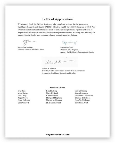 Best Appreciation Letter Template And Writing Tips Hennessy Events