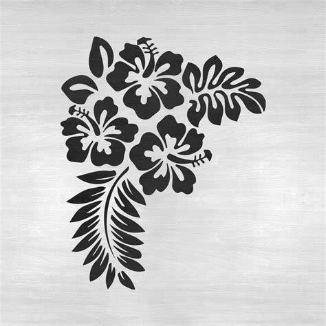 Hibiscus Flower Stencil Large And Small Size Hibiscus Stencils