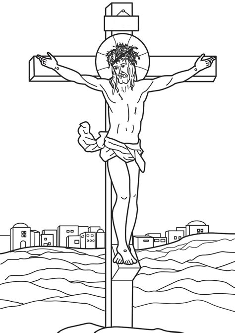 Desenhos De Imprim Vel Jesus Crucificado Para Colorir E Imprimir