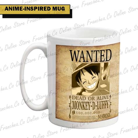 Anime Inspired Coffee Mug Wanted Luffy Of One Piece Lazada Ph