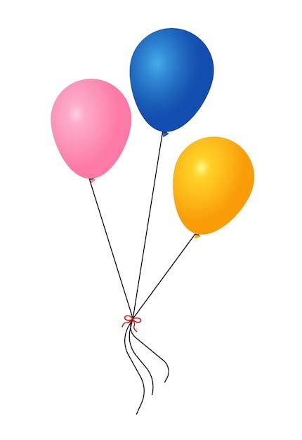 Premium Vector Colorful Balloons Isolated On White Background