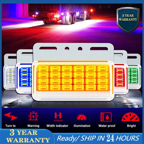 Dk Cod 24v Led Truck Side Light Bus Boat Rv Side Marker Light Clearance Lamp Truck Side Light