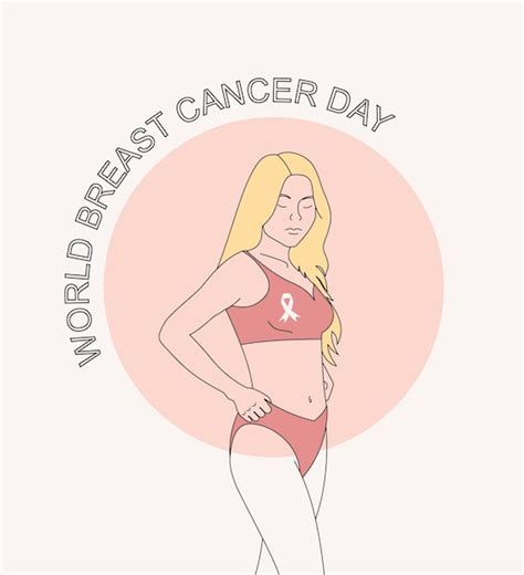 Premium Vector Woman Silhouette World Breast Cancer Day