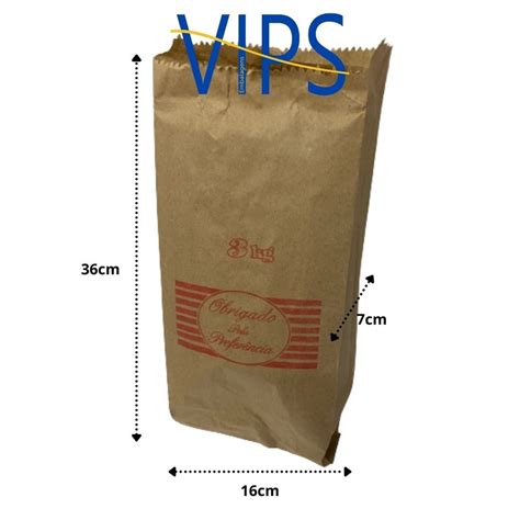 Saco De Papel Semi Kraft 100 Unidades 3KG Shopee Brasil