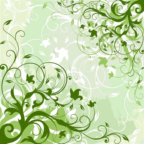 Green swirls background design - Vector download