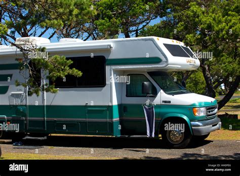Motorhome In Campground South Beach State Park Oregon Stock Photo Alamy