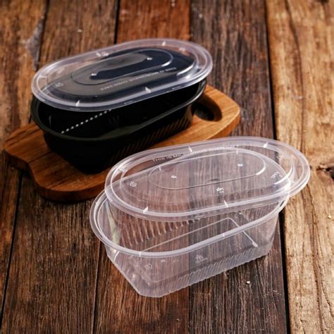 Jual Thinwall Oval Microwave 600ml Kotak Makan Plastik Thinwall